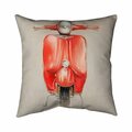 Begin Home Decor 26 x 26 in. Small Red Moped-Double Sided Print Indoor Pillow 5541-2626-TR48